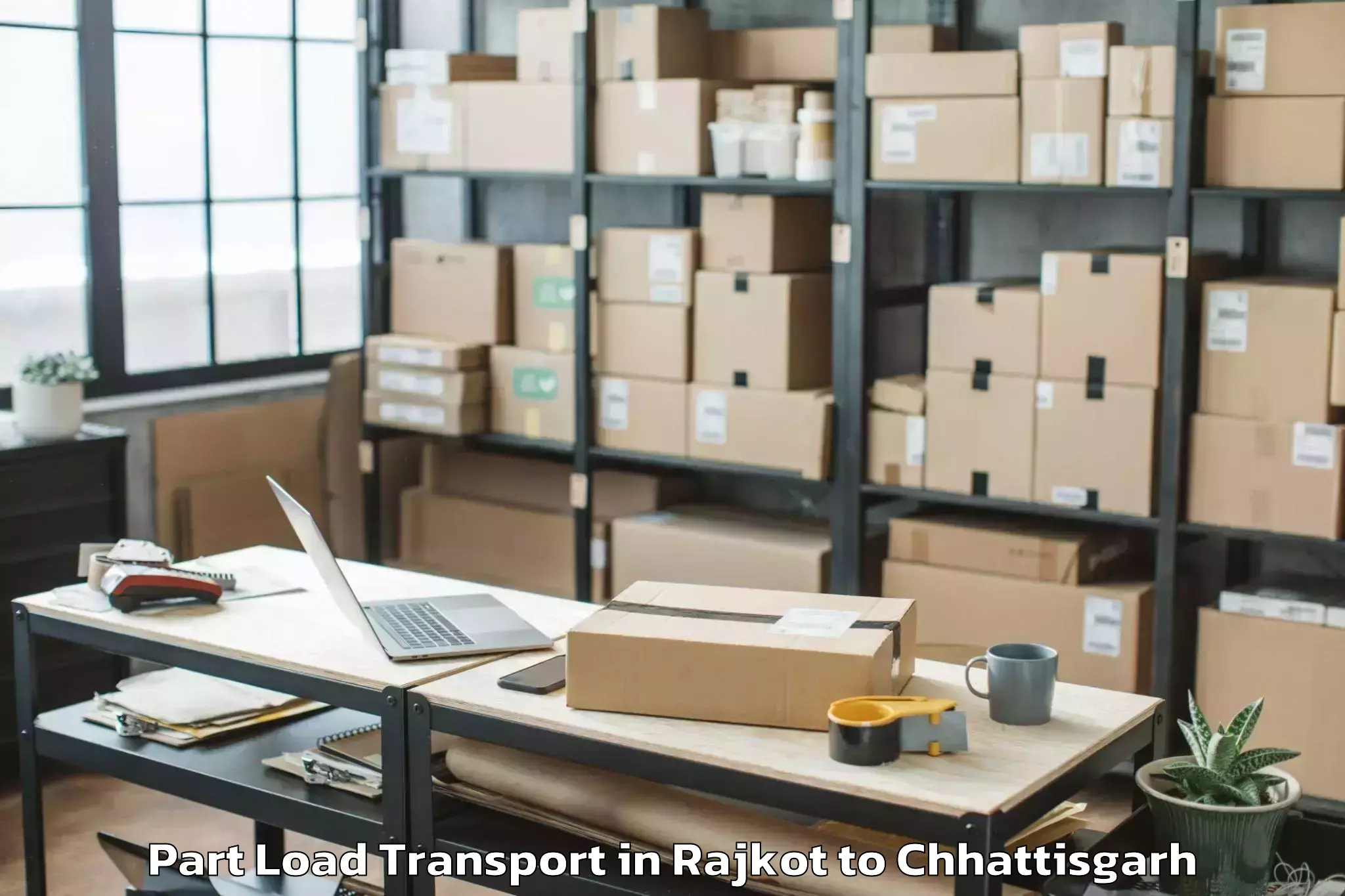 Trusted Rajkot to Pendra Part Load Transport